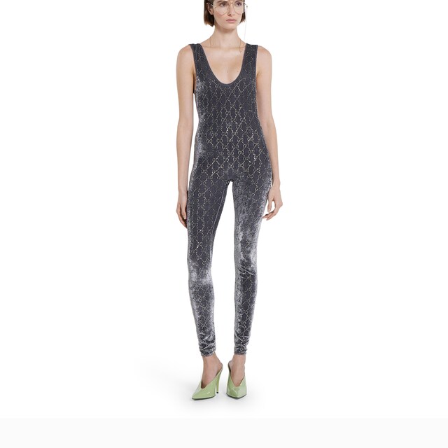 GG crystal embroidered jumpsuit - image 3