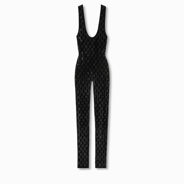GG crystal embroidered jumpsuit