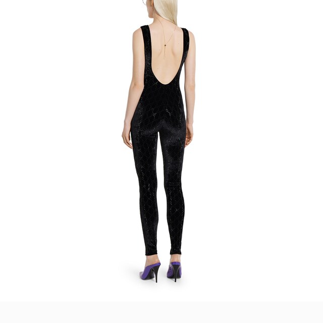 GG crystal embroidered jumpsuit - image 2