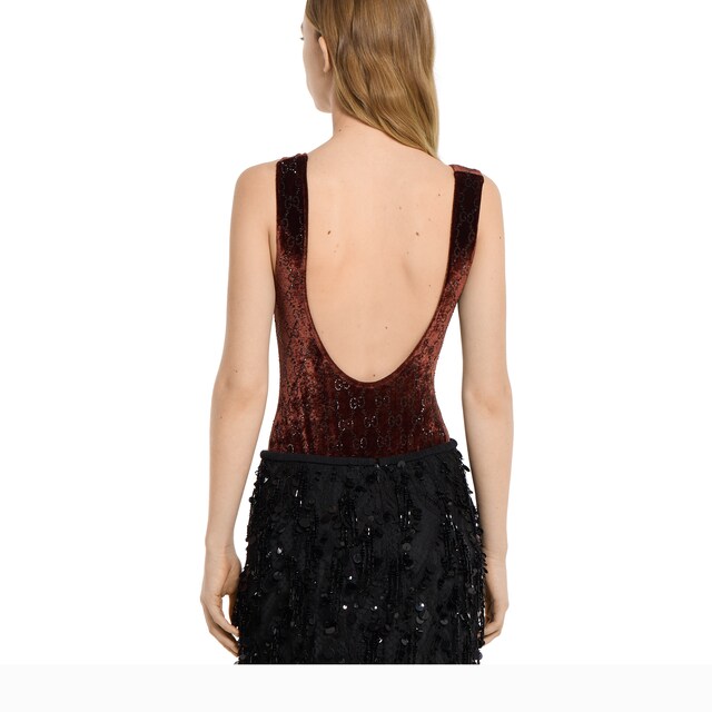 GG crystal embroidered bodysuit - image 3
