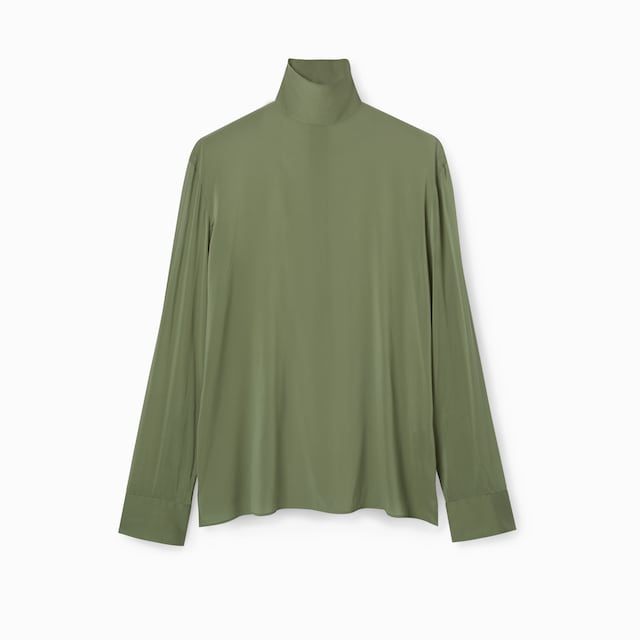 Silk stretch chiffon shirt