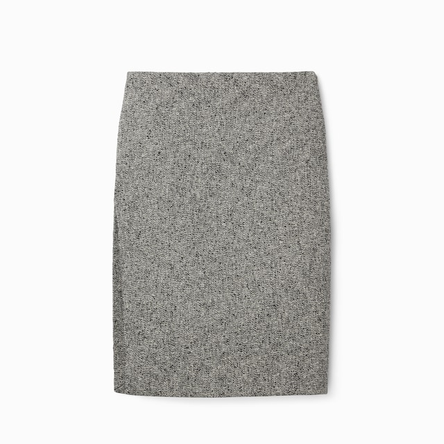 Cotton-wool mouliné skirt