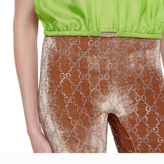 GG crystal embroidered leggings - image 3