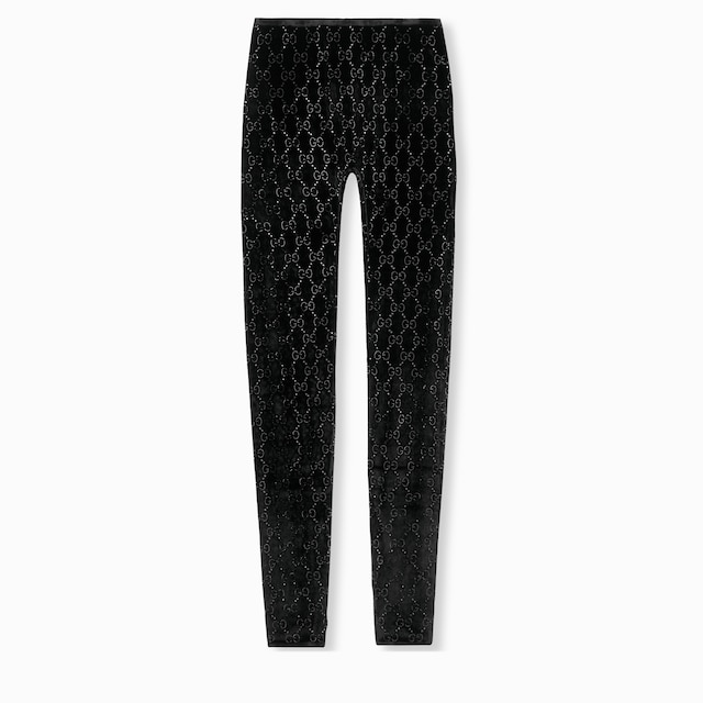 GG crystal embroidered leggings