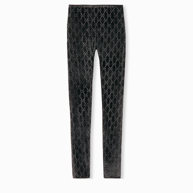 GG crystal embroidered leggings