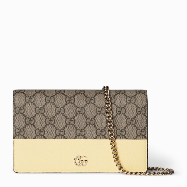 Portefeuille bicolore sur chaîne GG Marmont