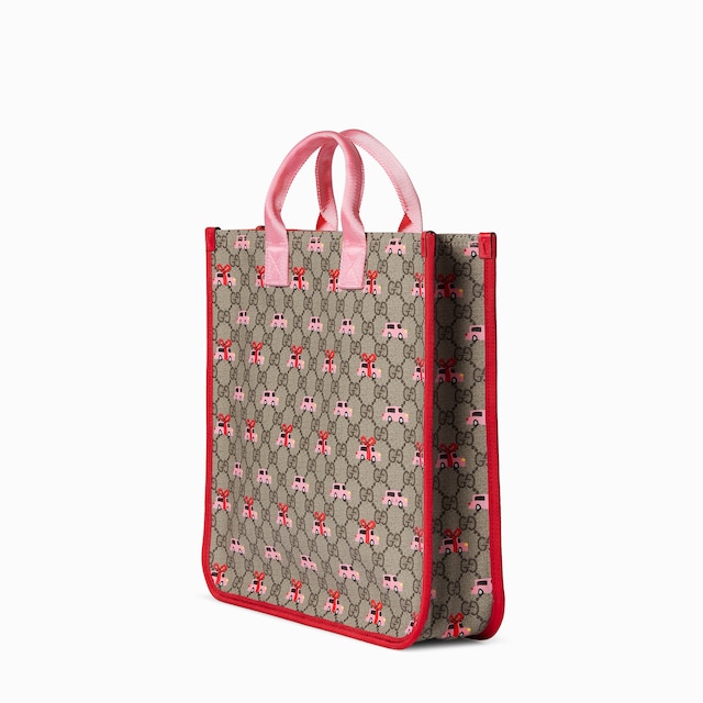 Children's printed GG tote bag
