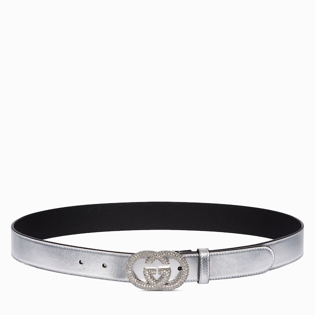 Thin belt with Interlocking G buckle