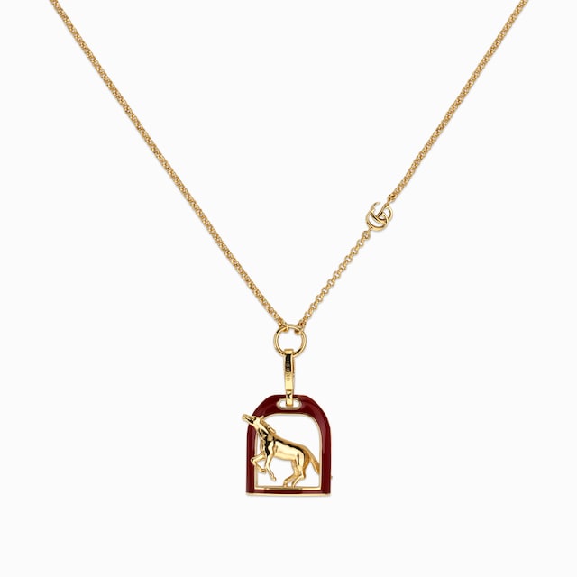 Horse-inspired pendant charm necklace