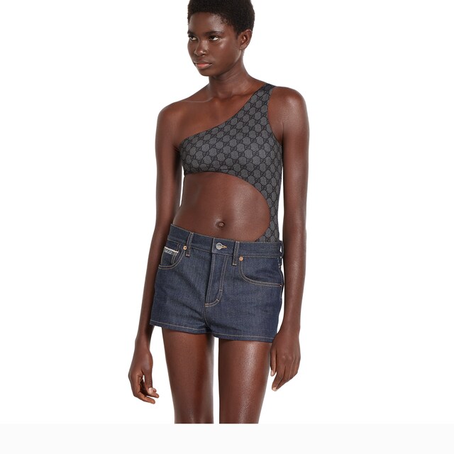 Printed GG stretch jersey swimsuit - image 4