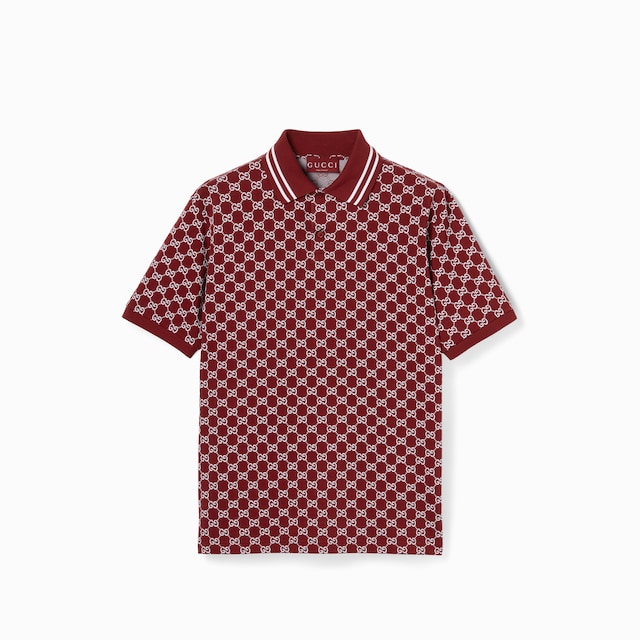 GG cotton piquet jacquard polo shirt