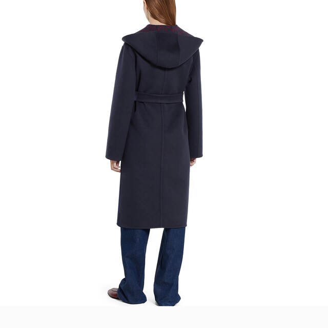 Reversible wool silk hooded coat - image 4