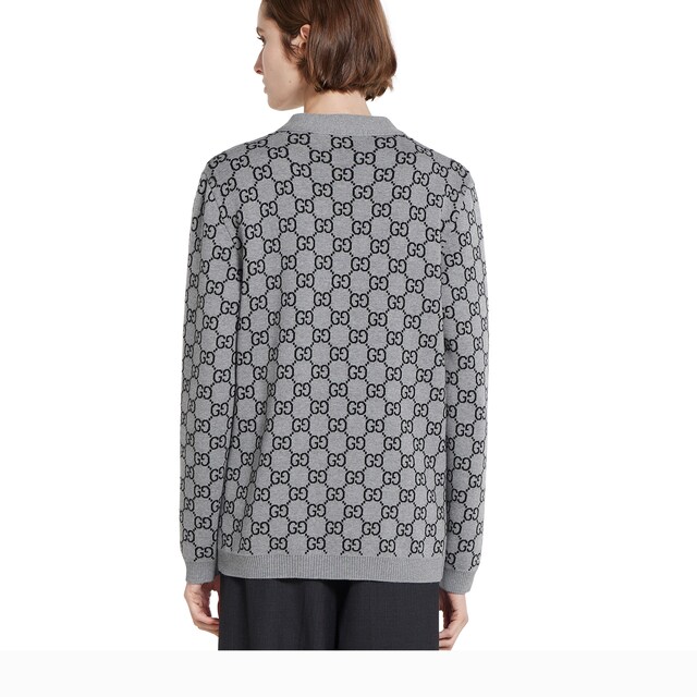 Reversible GG wool jacquard cardigan - image 3
