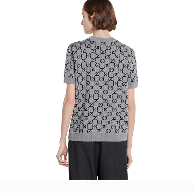 Reversible GG wool jacquard top - image 4