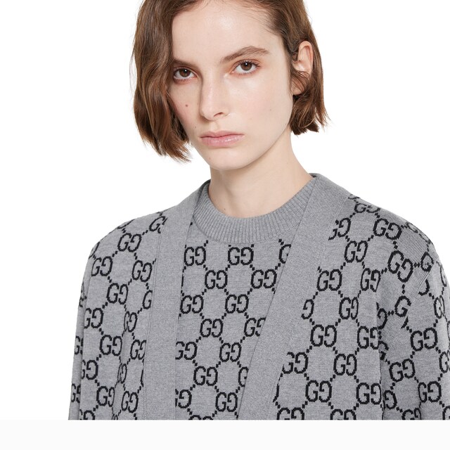 Reversible GG wool jacquard top - image 2