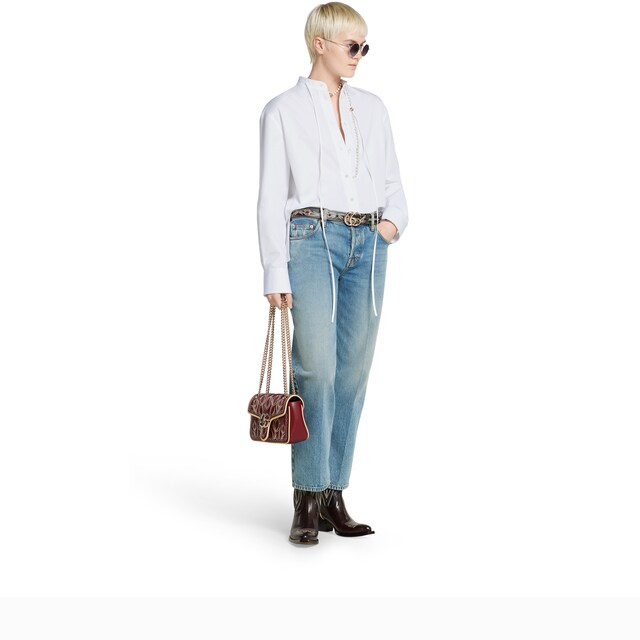 Straight fit denim pants - image 5