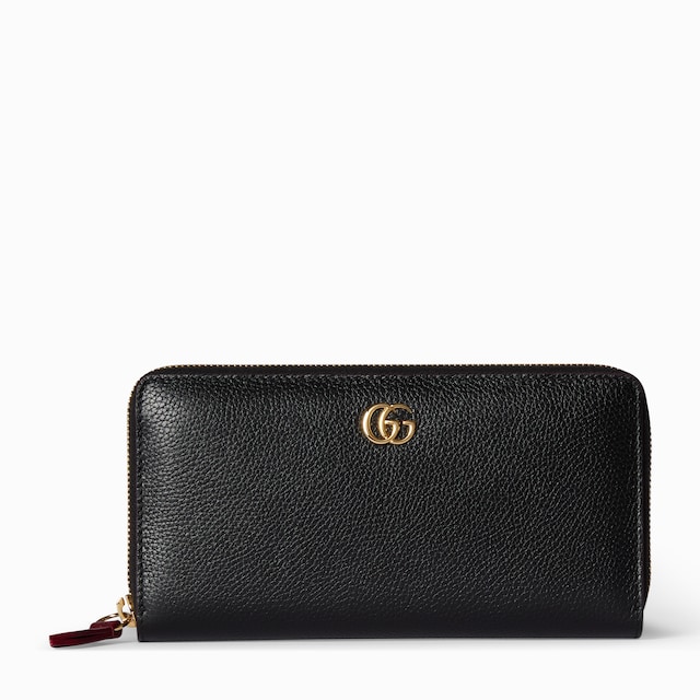 Bi-color GG Marmont zip around wallet