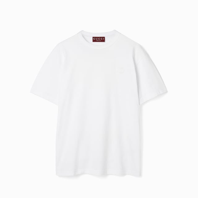 Cotton jersey T-shirt with embroidery