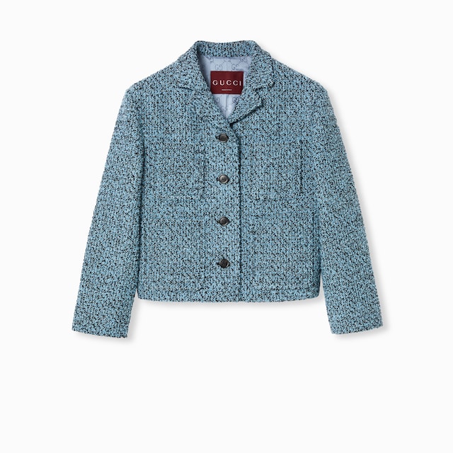 Wool cotton bouclé jacket