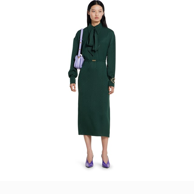 Interlocking G silk jacquard dress - image 3
