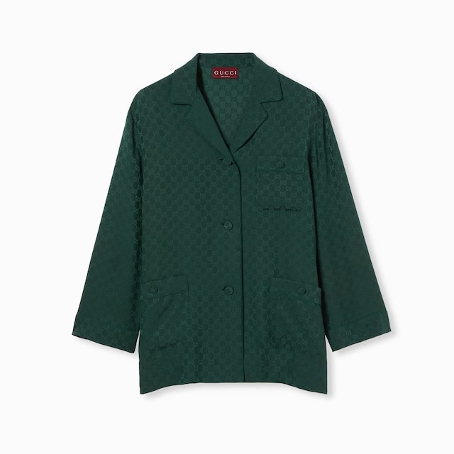 GG silk jacquard shirt