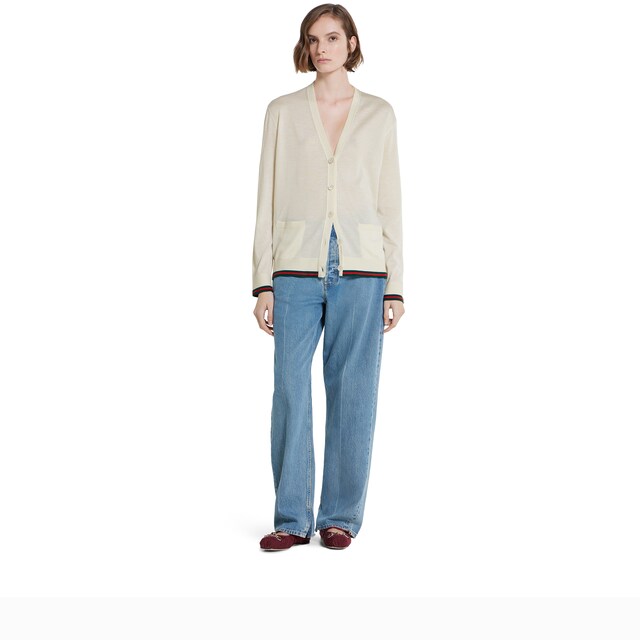 Extra fine cashmere silk cardigan - image 3