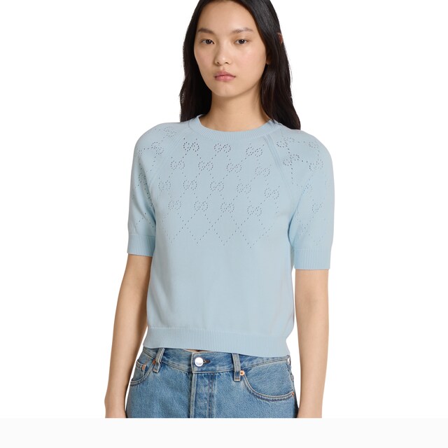 GG cotton crewneck top - image 5