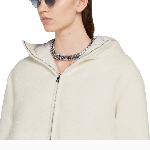 Wool boucle jacket with logo - image 2