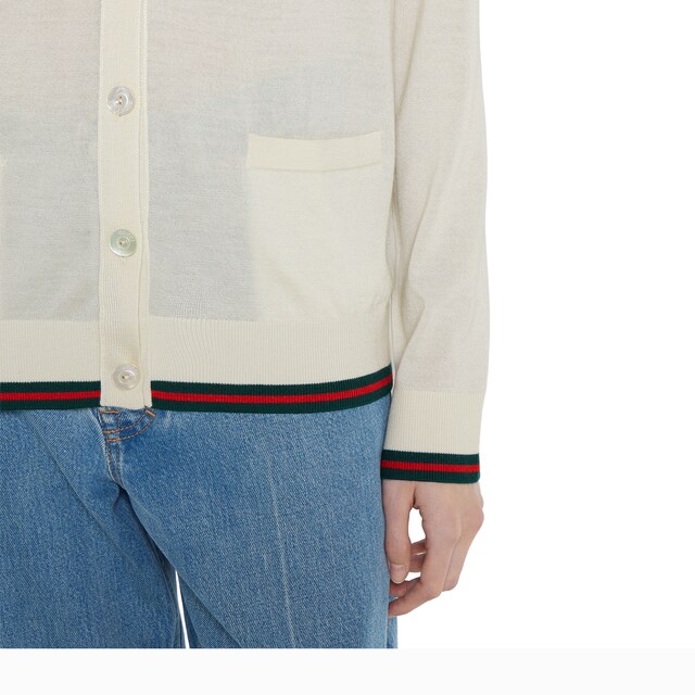 Extra fine cashmere silk cardigan