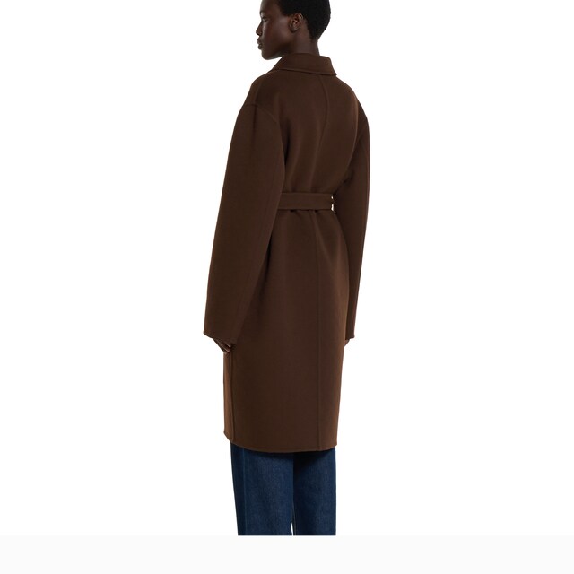 Reversible silk wool coat - image 5