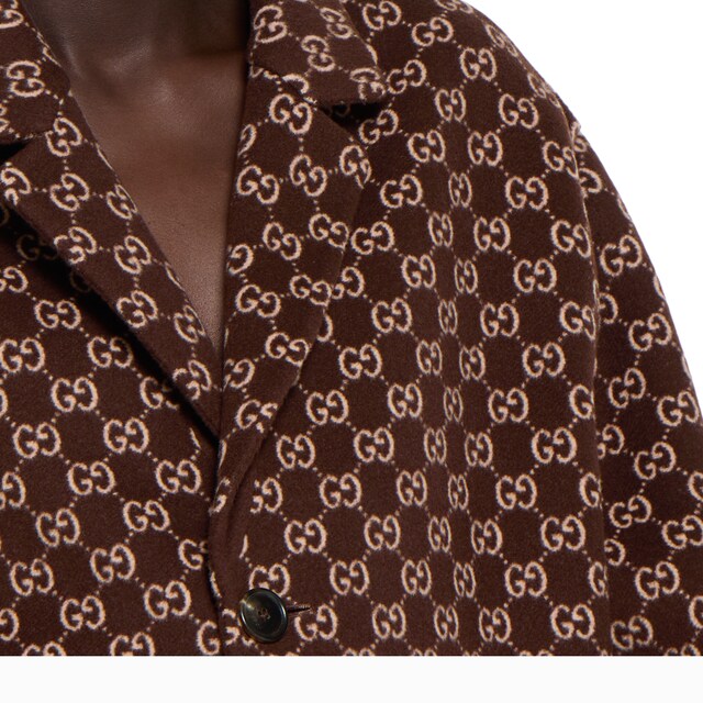 Reversible silk wool coat - image 2