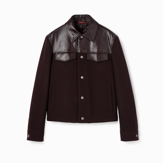 Veste en laine batavia avec logo