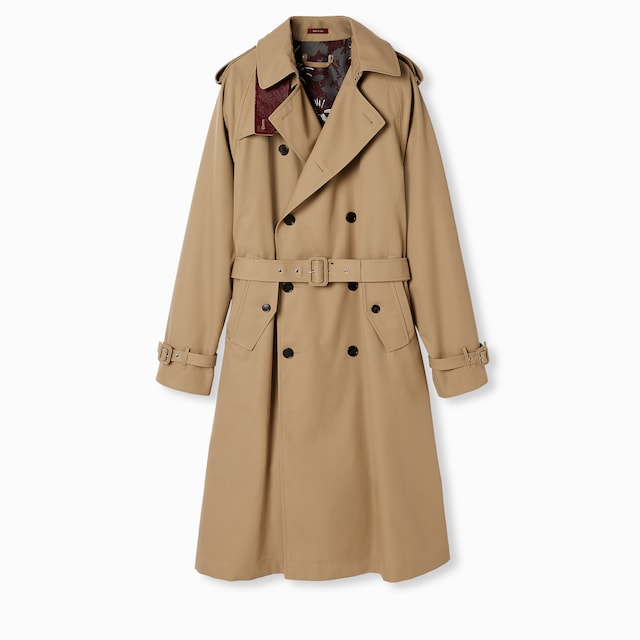 Trench in gabardina di cotone