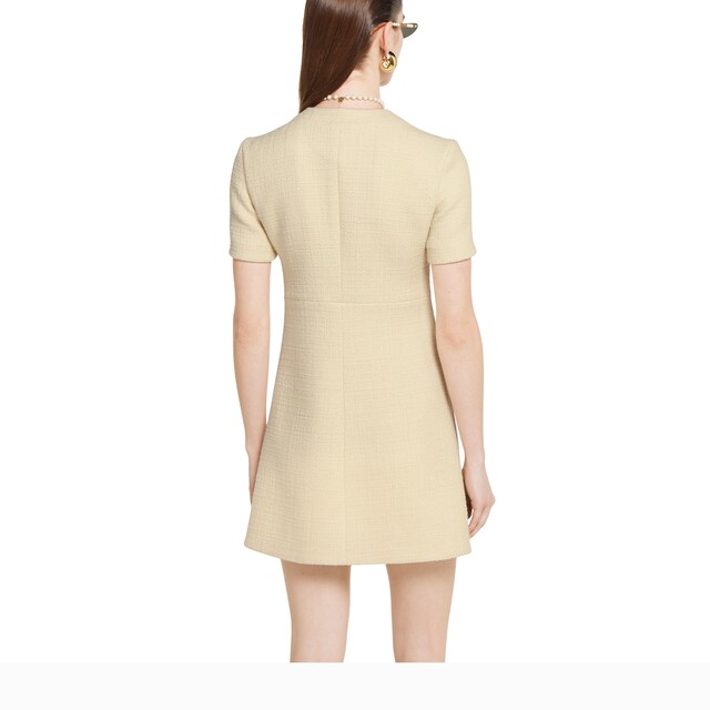 Textured wool tweed dress - image 3