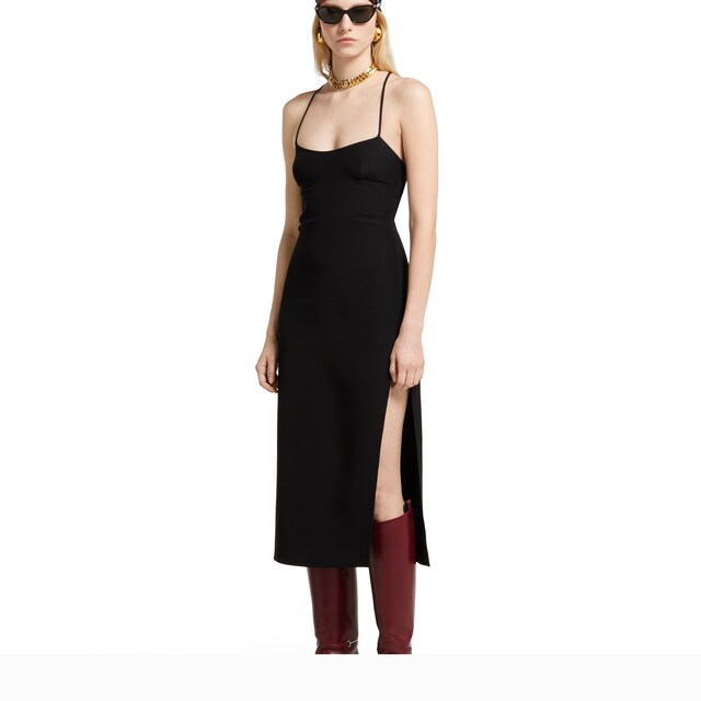 Silk dress with crystal Horsebit - image 3