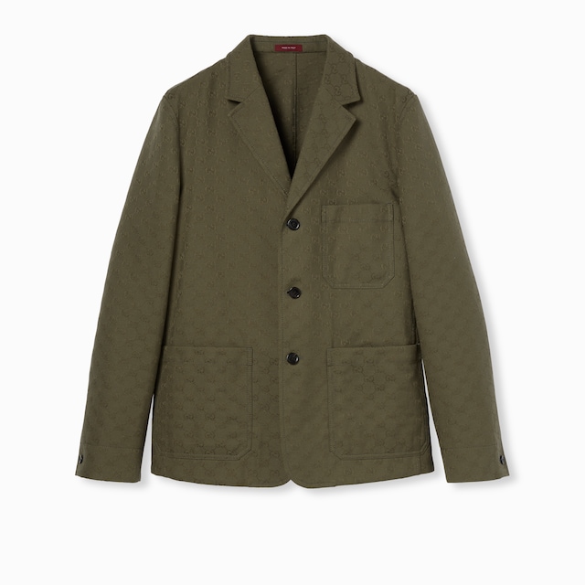 Veste en toile GG mélange de coton