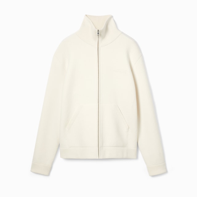Chaqueta de piqué con cremallera