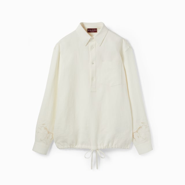 Linen shirt with embroidery