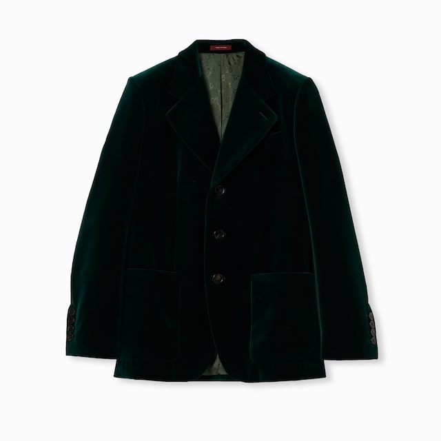 Stretch cotton velvet jacket