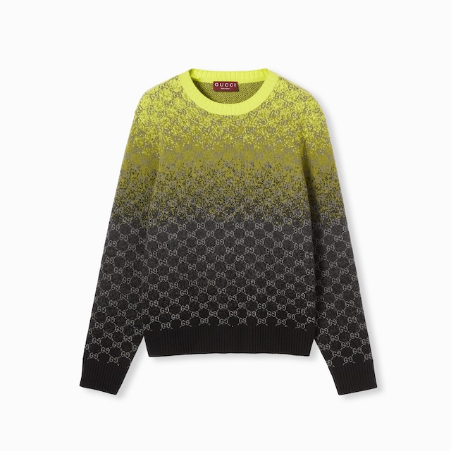 GG wool cashmere jacquard sweater