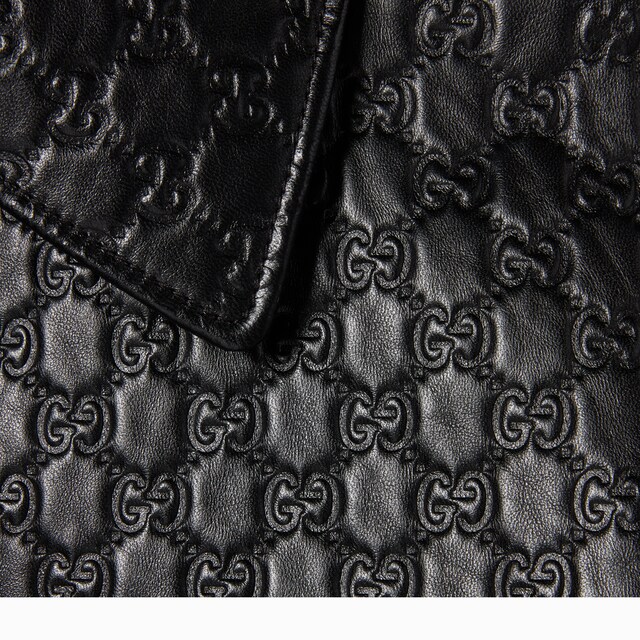 Embossed GG leather jacket