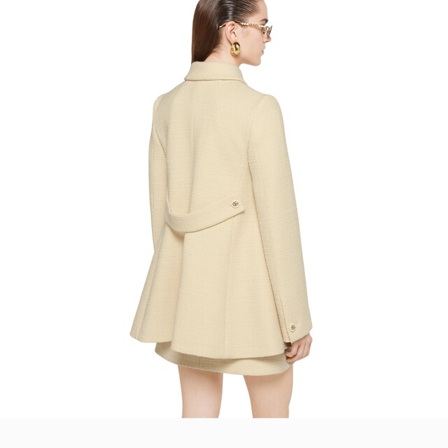 Textured wool tweed coat - image 4