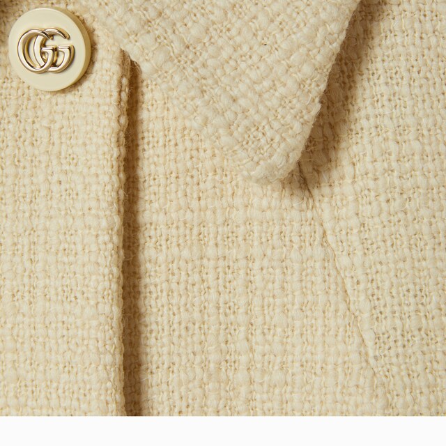 Textured wool tweed coat - image 2