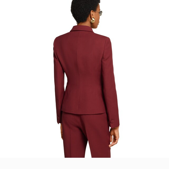 Crepe wool silk jacket with tiger - image 2