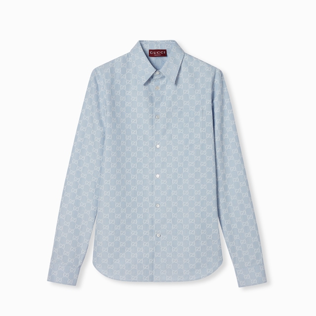 Striped GG cotton jacquard shirt