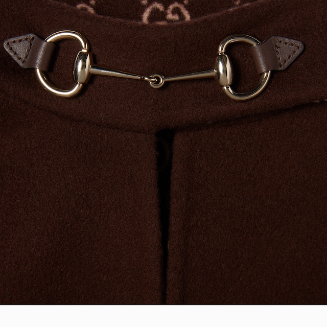Silk wool cape with Horsebit - image 2