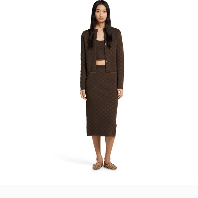 Stretch GG viscose jacquard cardigan - image 5