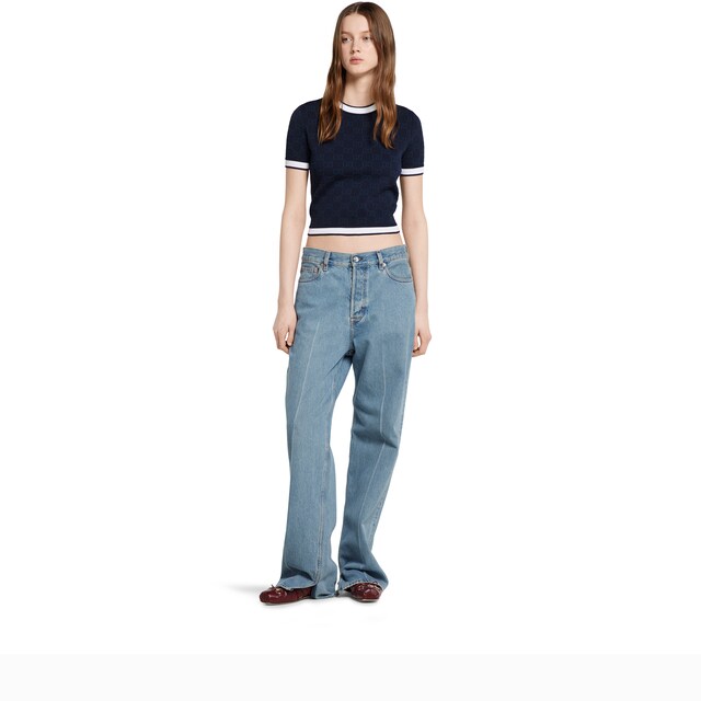 GG fine cotton jacquard top - image 5