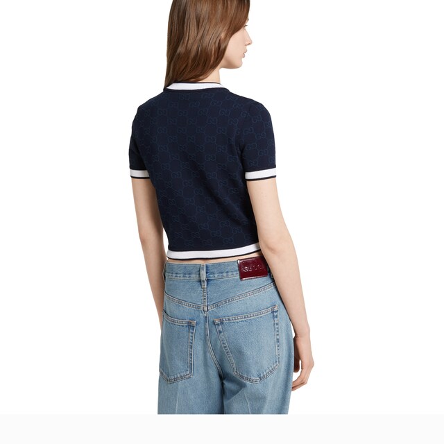 GG fine cotton jacquard top - image 2