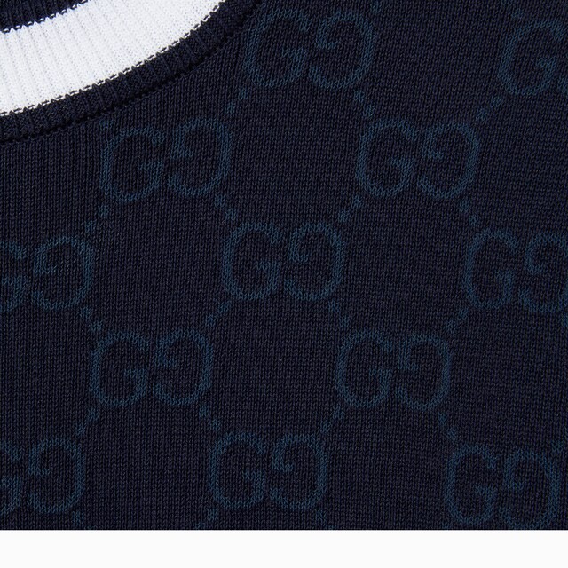 GG fine cotton jacquard top